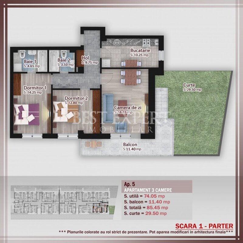 Titan- Pallady, 3 camere cu gradina direct dezvoltator